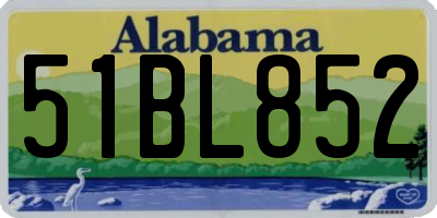 AL license plate 51BL852
