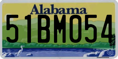 AL license plate 51BM054