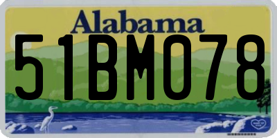 AL license plate 51BM078