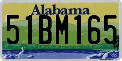 AL license plate 51BM165