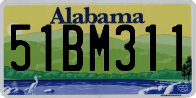 AL license plate 51BM311