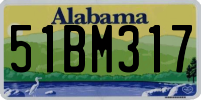 AL license plate 51BM317