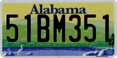 AL license plate 51BM351