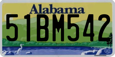 AL license plate 51BM542