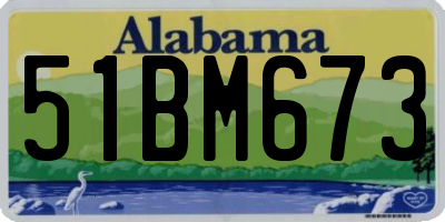 AL license plate 51BM673