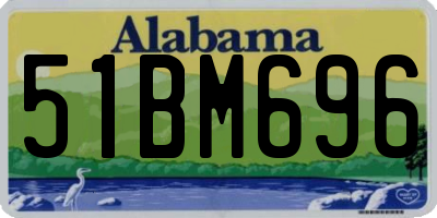 AL license plate 51BM696