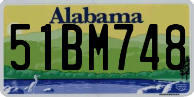 AL license plate 51BM748