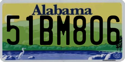 AL license plate 51BM806