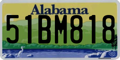 AL license plate 51BM818