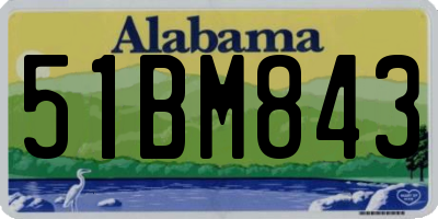 AL license plate 51BM843