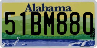 AL license plate 51BM880
