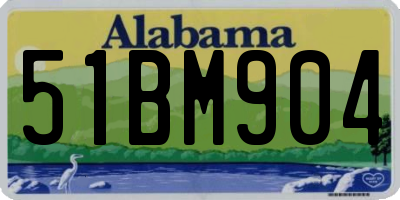 AL license plate 51BM904