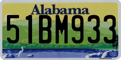 AL license plate 51BM933
