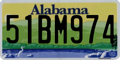 AL license plate 51BM974