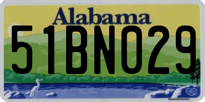 AL license plate 51BN029