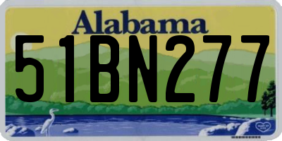 AL license plate 51BN277