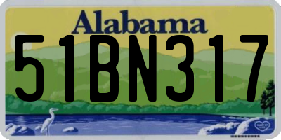AL license plate 51BN317