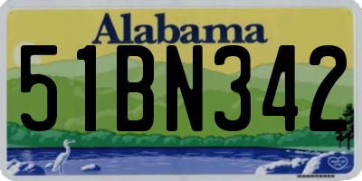 AL license plate 51BN342