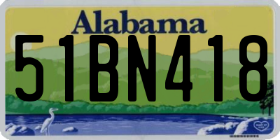AL license plate 51BN418
