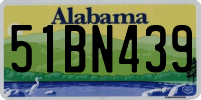 AL license plate 51BN439