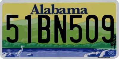 AL license plate 51BN509