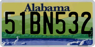 AL license plate 51BN532