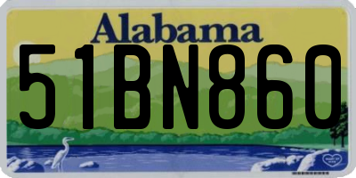 AL license plate 51BN860