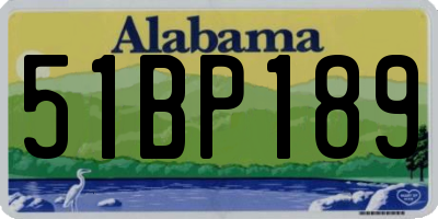 AL license plate 51BP189