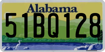 AL license plate 51BQ128