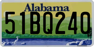 AL license plate 51BQ240
