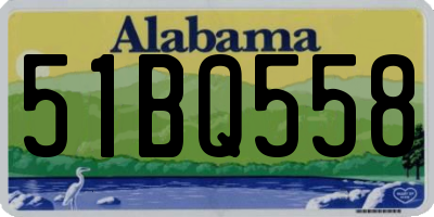 AL license plate 51BQ558