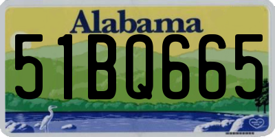 AL license plate 51BQ665