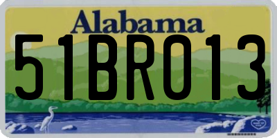 AL license plate 51BR013