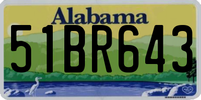 AL license plate 51BR643