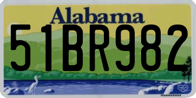 AL license plate 51BR982