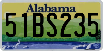 AL license plate 51BS235
