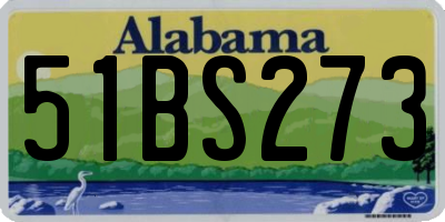 AL license plate 51BS273