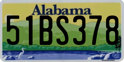 AL license plate 51BS378