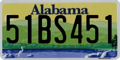 AL license plate 51BS451