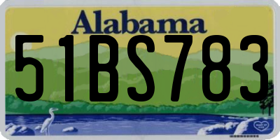 AL license plate 51BS783