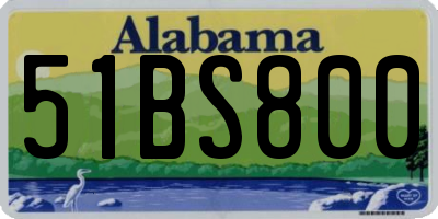 AL license plate 51BS800