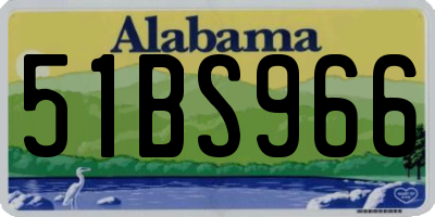 AL license plate 51BS966