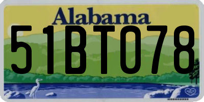 AL license plate 51BT078