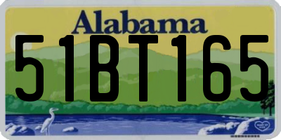 AL license plate 51BT165