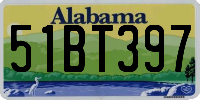 AL license plate 51BT397