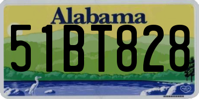 AL license plate 51BT828