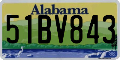AL license plate 51BV843