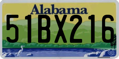 AL license plate 51BX216