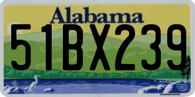 AL license plate 51BX239