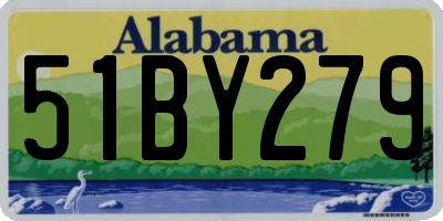 AL license plate 51BY279